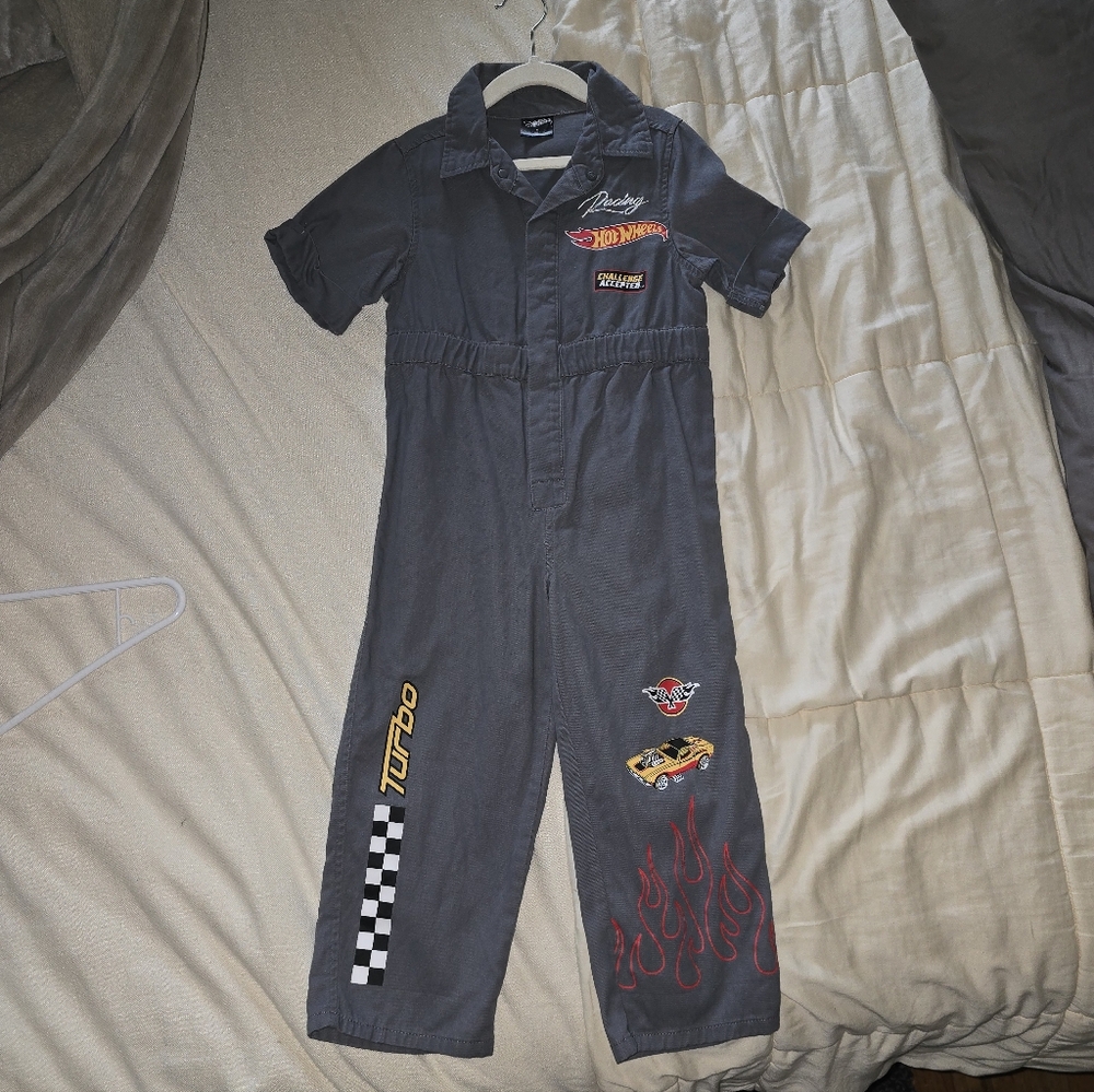 Kids Gray HotWheels Jumpsuit